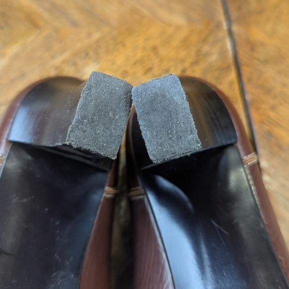 Salvatore Ferragamo‎ Brown Brogue Leather Platform Pumps Size 10B Style DQ96651